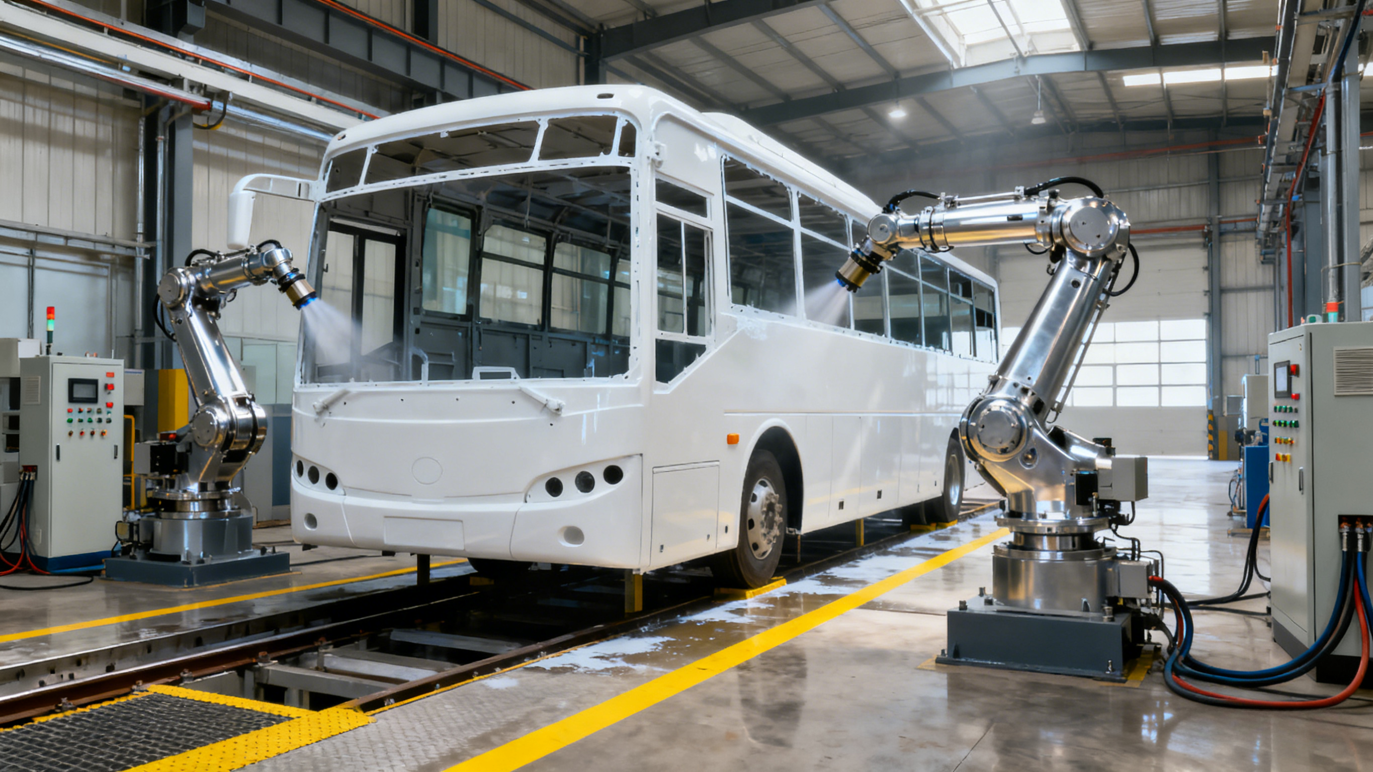 Bus Coating Line, Spraying Robot