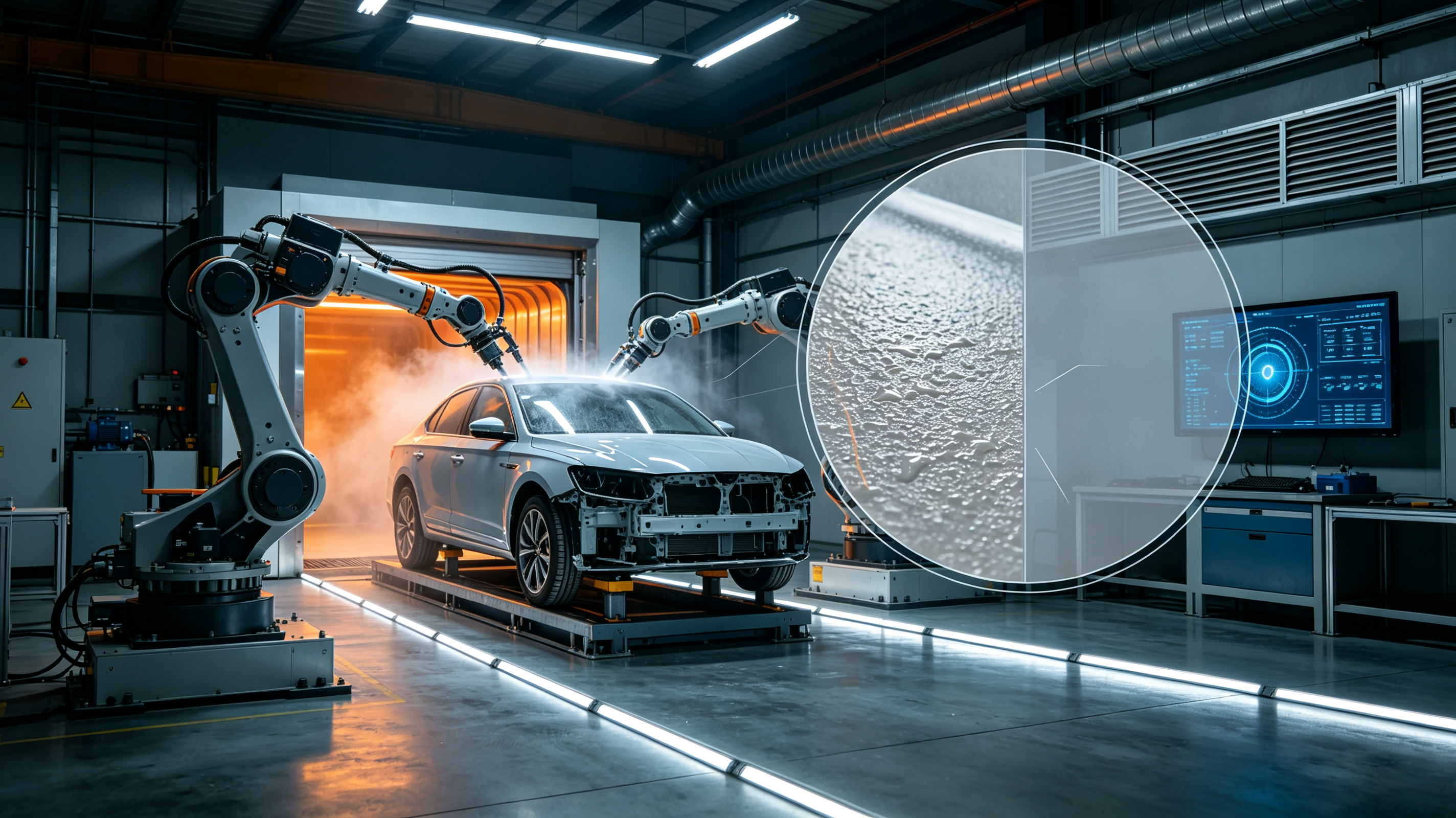 How to resolve orange peel phenomenon in paint films on a coating production line